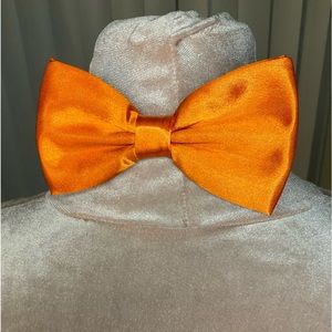 Satin orange bowtie prom formal halloween NEW